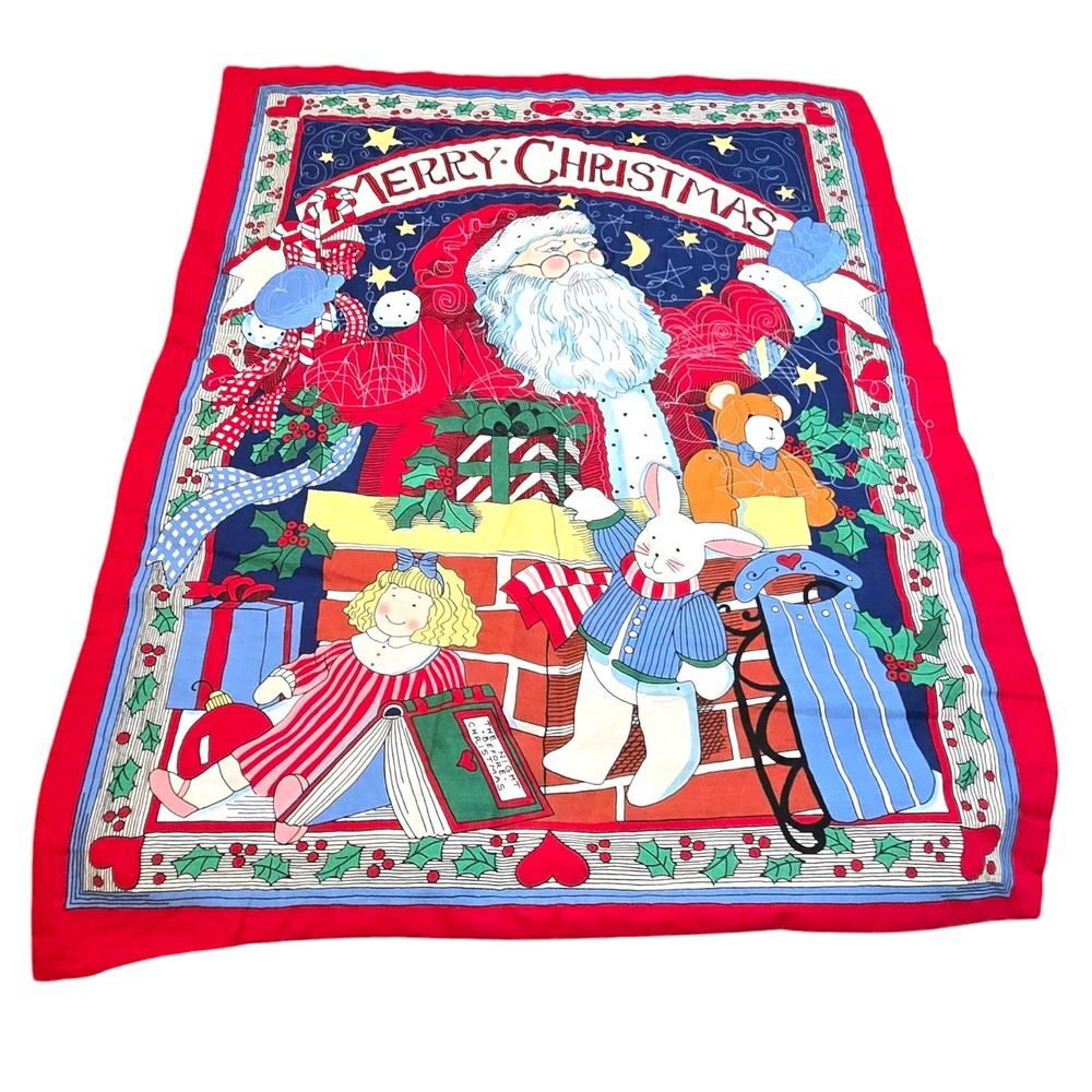 Susan‎ Winget 1994 Merry Christmas Santa Toys 42 X 33